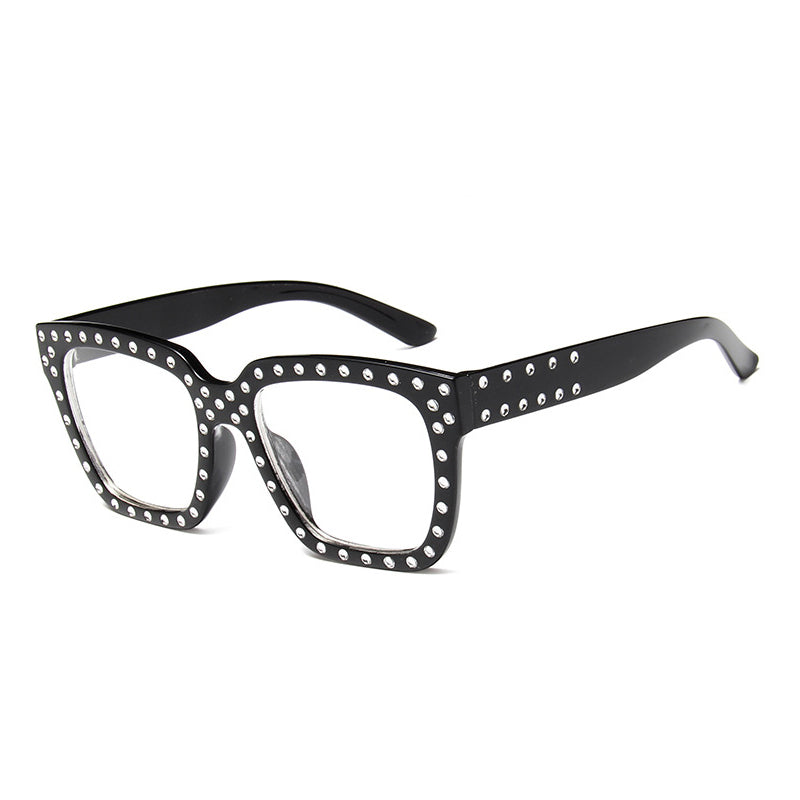 Rock Fashion Women's Diamond Glasses / Luxury Twinkle Sunglasses / Vintage Square Shades for Women - HARD'N'HEAVY