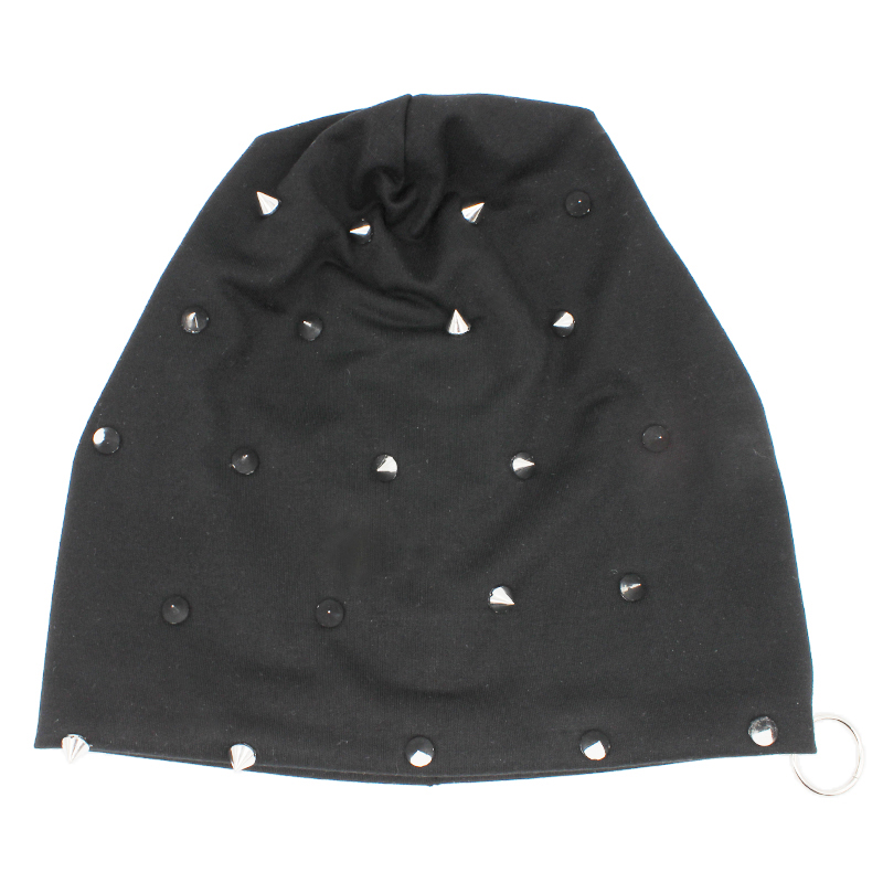 Rock & metal style black spiked hat for unisex, perfect for adding edge to casual autumn outfits.