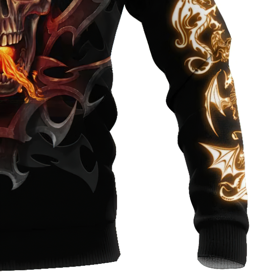 Rock Style 3D Printing Hoodie Sweatshirt for Men / Men's Alternative Fashion Sweatshirts - HARD'N'HEAVY