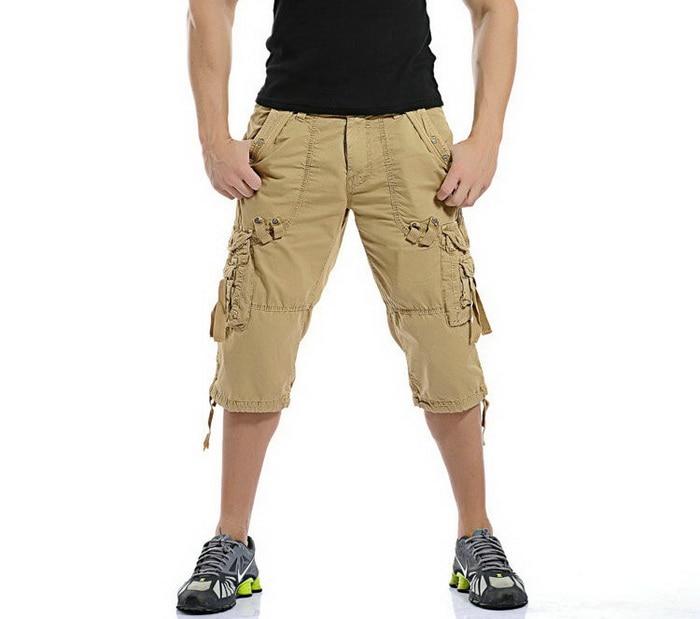 Rock Style Camouflage Loose Cargo Shorts / Men capri shorts - HARD'N'HEAVY