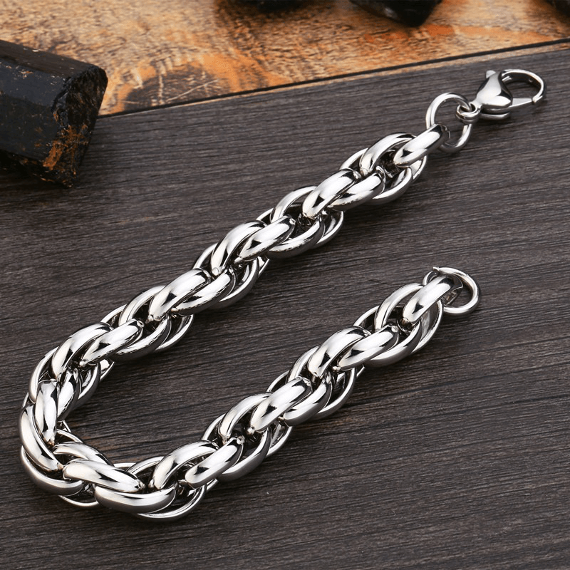 Rock Style Chain Wide Bracelet / Bangle fashion personality stainless steel Jewelry - HARD'N'HEAVY