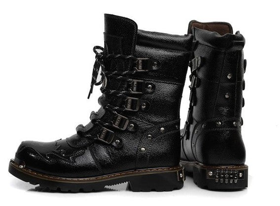 Rock Style Combat Boots / PU Steampunk Boots / Rave Outfits - HARD'N'HEAVY