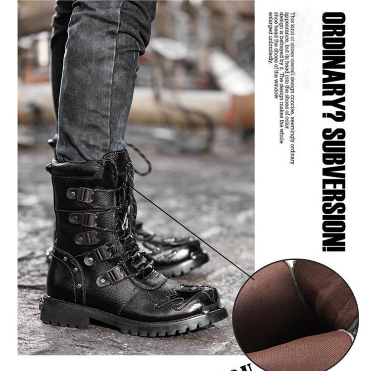 Rock Style Combat Boots / PU Steampunk Boots / Rave Outfits - HARD'N'HEAVY