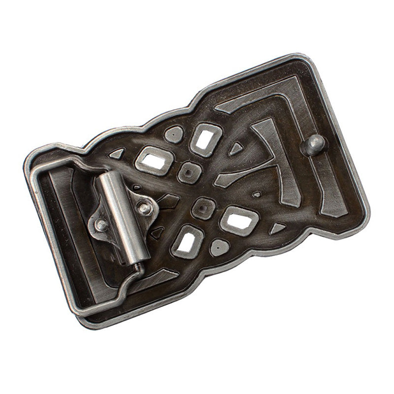Rock style cool belt buckle made of zinc alloy with unique pattern, perfect for alternative fashion and one color belts.
