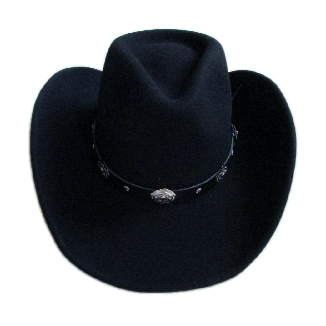 Rock Style Cowboy Hat /  Large-brimmed Woolen Hat / Wide Brim Cowboy / Vintage Clothing - HARD'N'HEAVY