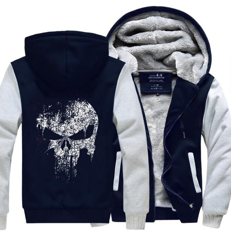 Rock Style Hoodie with Skull Print for Men / Alternative style outfits - HARD'N'HEAVY