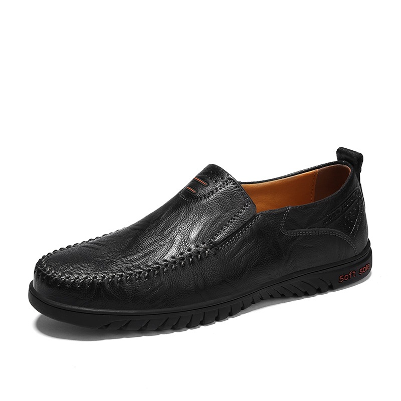 Rock Style Men Loafers / Genuine Leather Comfortable Shoes / Alternative Style Footwear - HARD'N'HEAVY
