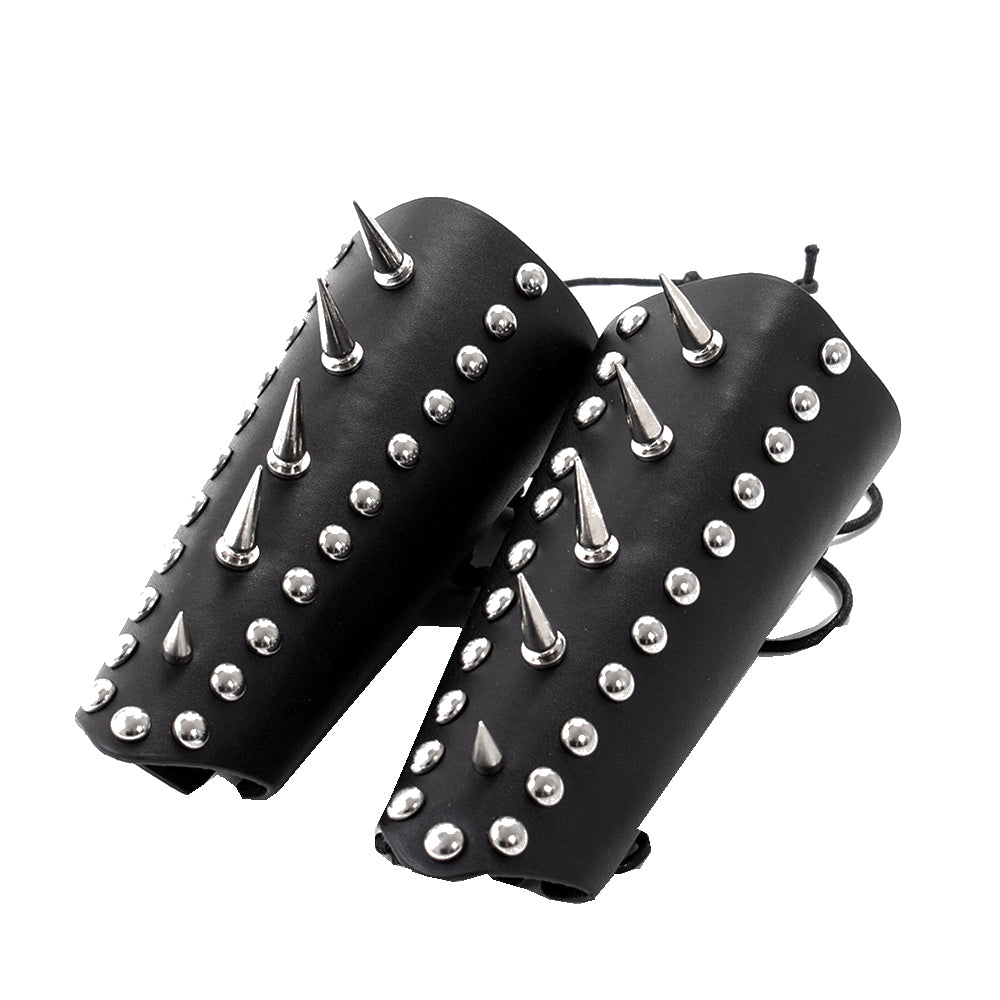 Rock Style Stainless Steel Rivet Genuine Leather Wrist Strap / Vintage Protection Bracelet - HARD'N'HEAVY