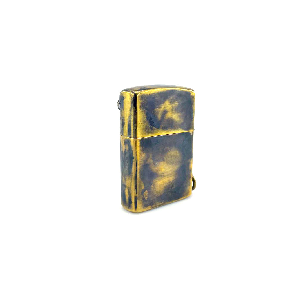 Stylish vintage skull unisex lighter case with cross and wings design in rock style.
