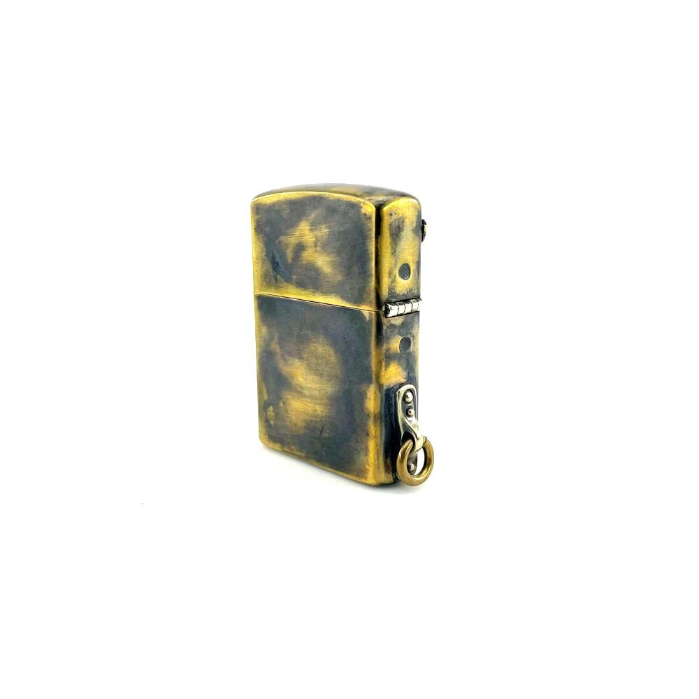 Rock style unisex lighter case with vintage finish, perfect accessory for stylish individuals.