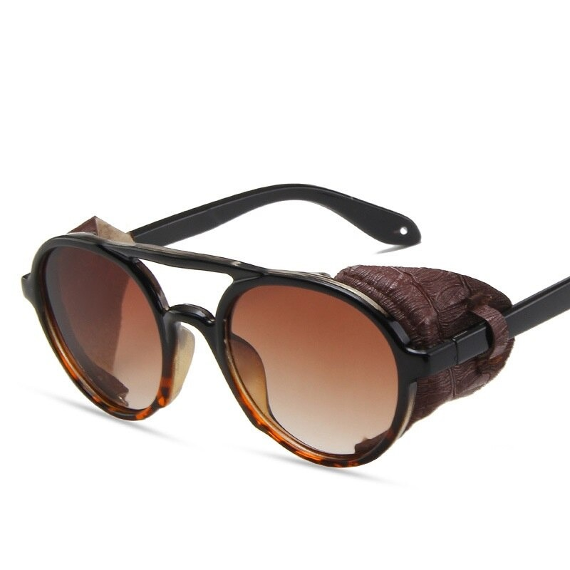 Round Steampunk Sunglasses for Men and Women / Vintage Glasses with Plastic Frame - HARD'N'HEAVY