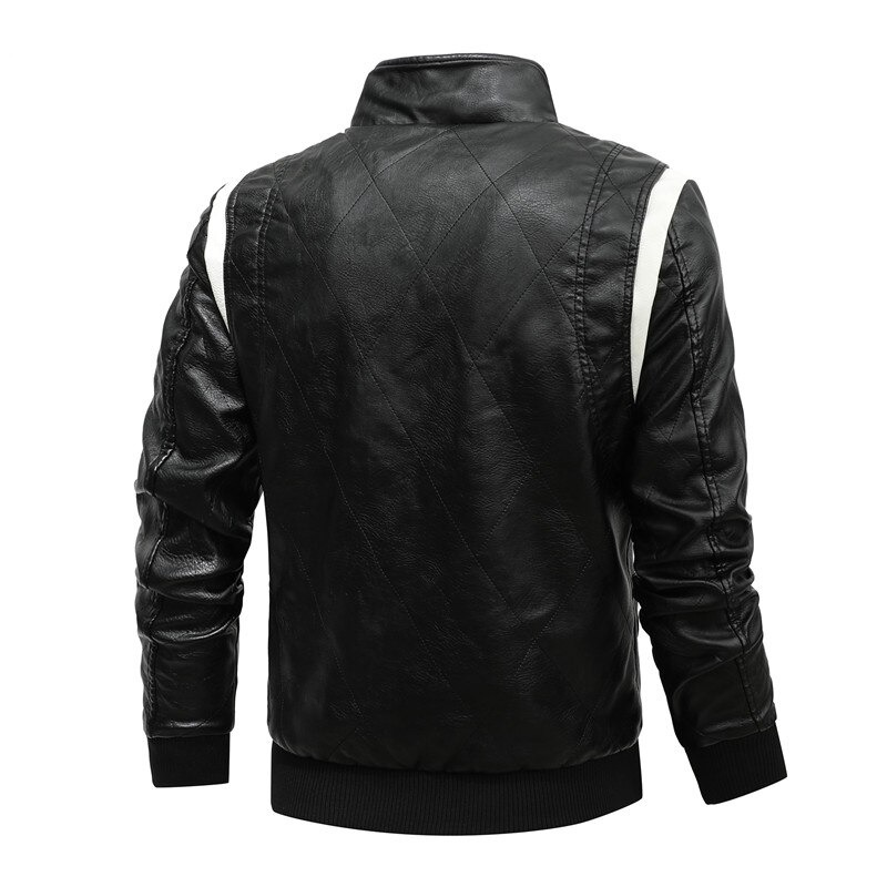 Scorpion Embroidery PU Leather Jackets / Rock Style Stand Collar Jacket for Men / Motorcycle Clothing - HARD'N'HEAVY
