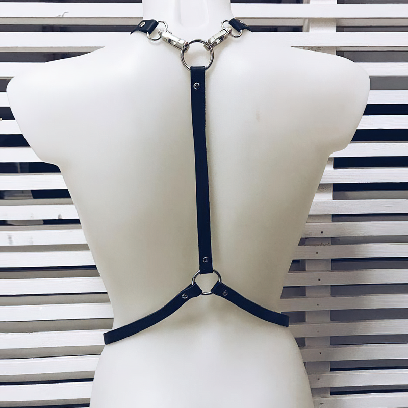 Sexy Black Cosplay Chest Harness / Women's Sexy BDSM Pu Leather Accessories - HARD'N'HEAVY