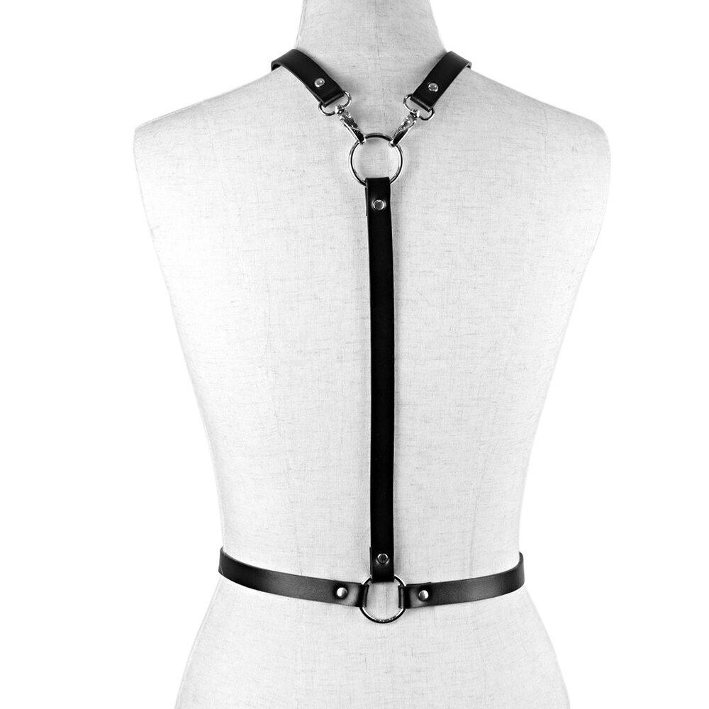Sexy Black Cosplay Chest Harness / Women's Sexy BDSM Pu Leather Accessories - HARD'N'HEAVY
