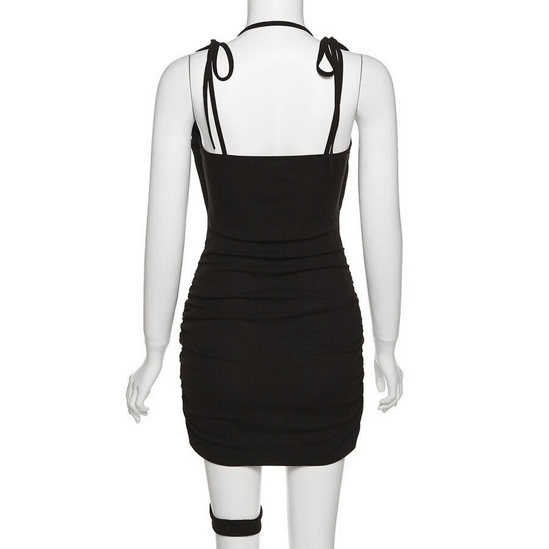 Sexy Bodycon Dress with Garter / Women's Black Mini Dress Sexy Bodycon Dress with Garter / Women's Black Mini Dress