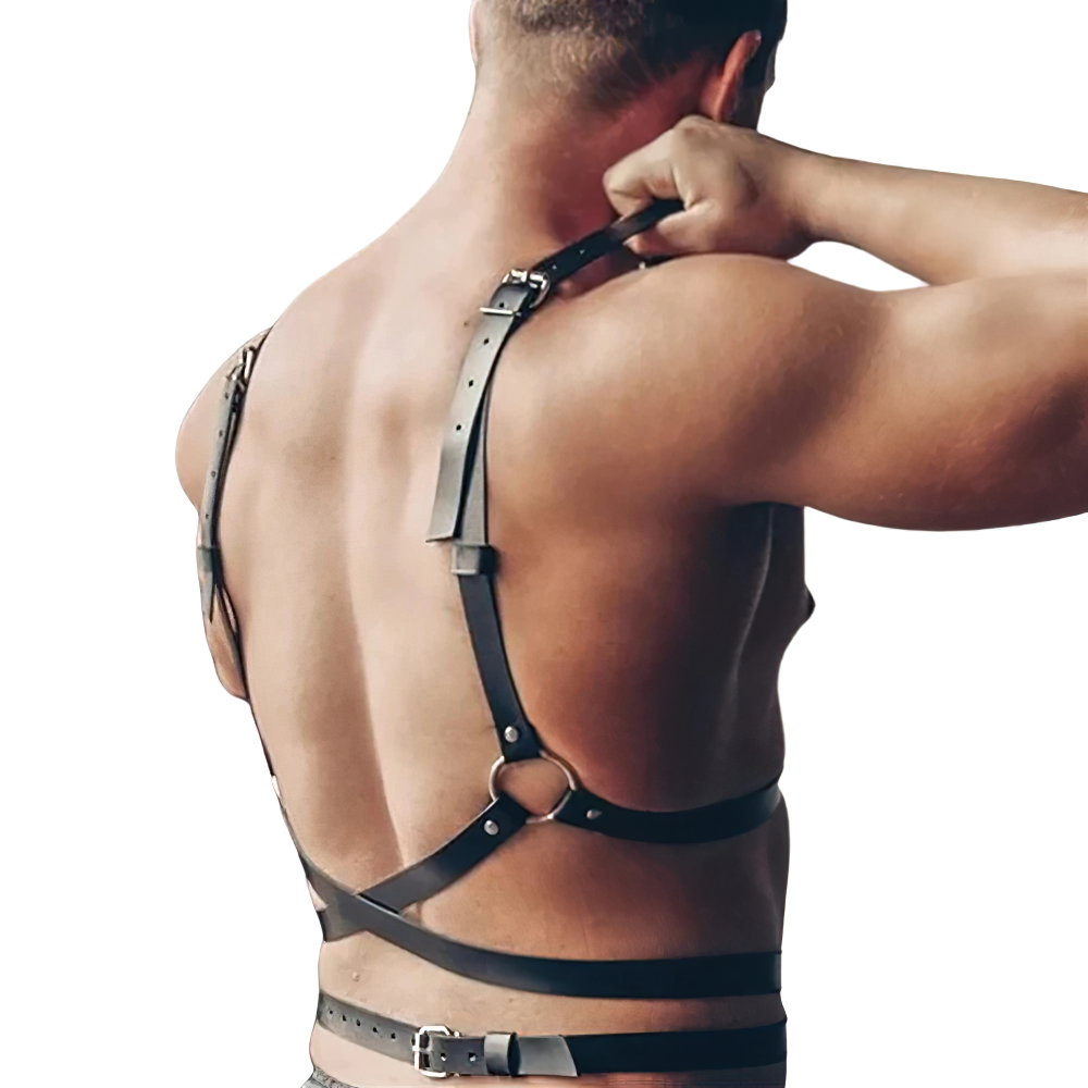 Sexy Fetish Male Leather Harness / Erotic Body Chest Harness For Men / Punk Style Belts for Cosplay - HARD'N'HEAVY