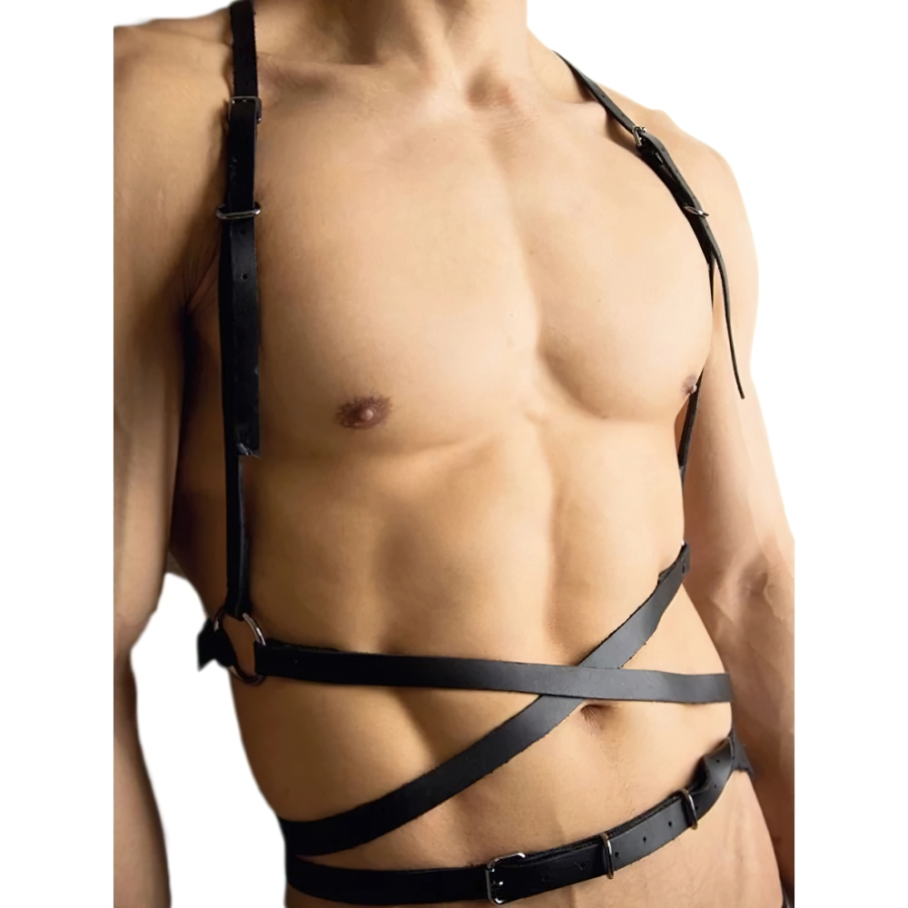 Fashion Leather Harness for Men Chest Body Bet for Fetish BDSM