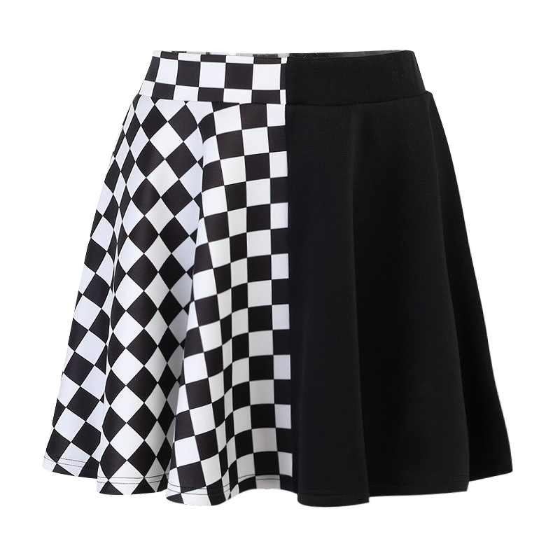 Sexy High Waist Mini Skirt With Plaid Pattern For Women / Aesthetic Summer Streetwear - HARD'N'HEAVY
