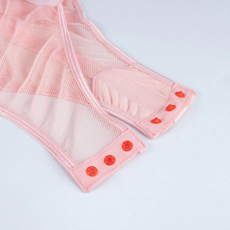 Sexy Lace Bodysuit / Women Body Bandage Patchwork / Mesh Black Halter - HARD'N'HEAVY