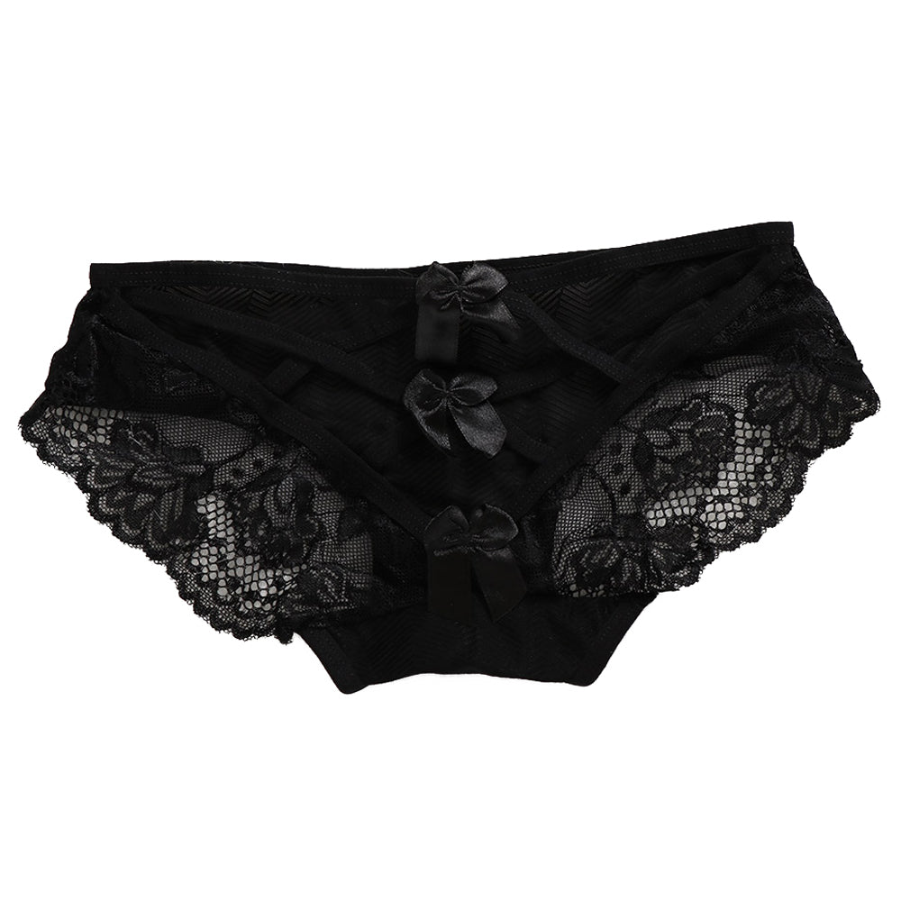 Sexy Lace G-String Briefs with Bowknots / Intimate Breathable Women's Underwear - HARD'N'HEAVY