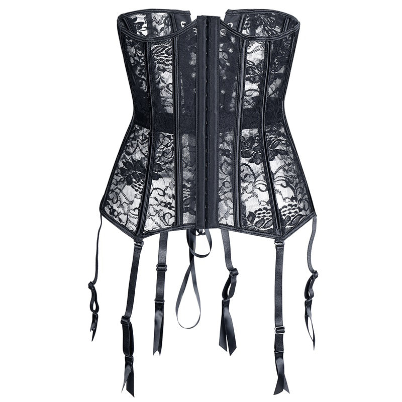 Sexy Lace-Up Black Gothic Corset / Steampunk Bone Corsets and Bustiers in Goth Fashion - HARD'N'HEAVY