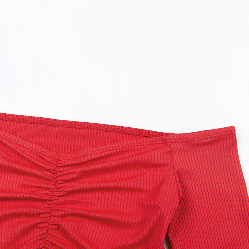 CLEARANCE / Sexy Long Sleeve Crop Top in Rave Outfits / Women's Black - HARD'N'HEAVY