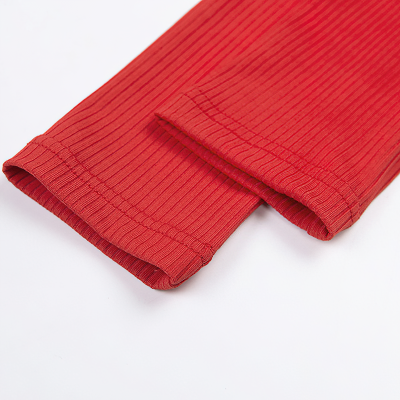 CLEARANCE / Sexy Long Sleeve Crop Top in Rave Outfits / Women's Black - HARD'N'HEAVY