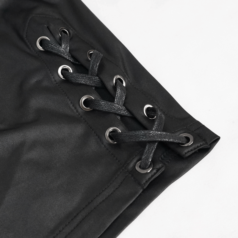 Sexy Men's See-Through Underwear with Side Lace Up / Alternative Black Elastic Waistband Underwears