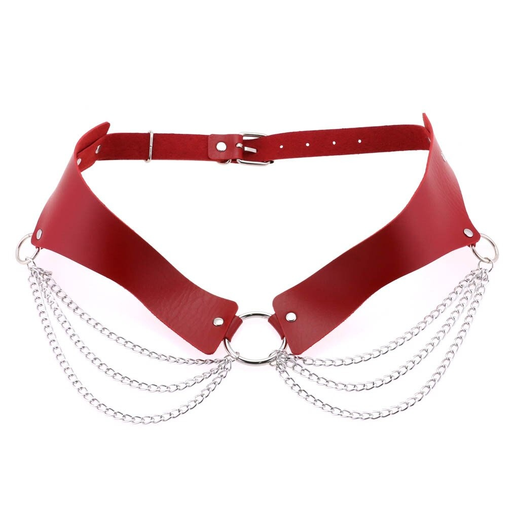 Sexy Pu Leather Harness Chain Belt / Fashion Gothic Accessories  for Women - HARD'N'HEAVY