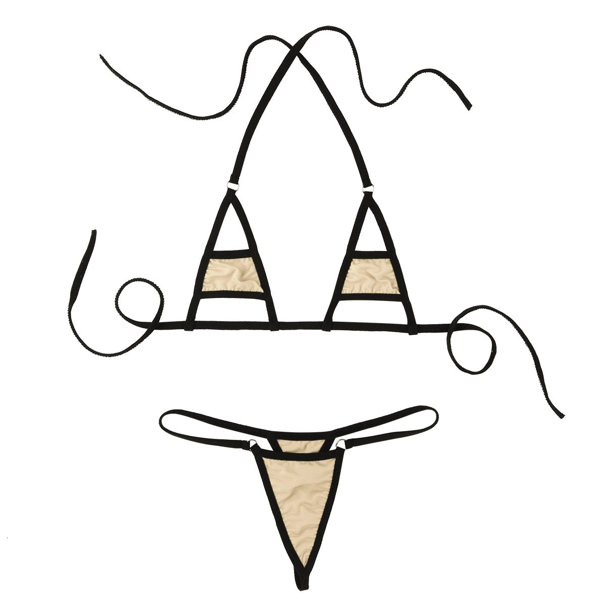 Sexy Women Underwear / Lingerie Set / Micro Bikini Bra Top with Briefs Bottoms - HARD'N'HEAVY