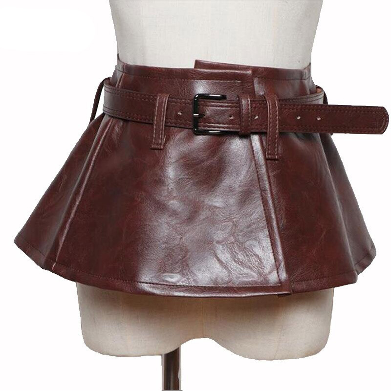 Sexy Women's Luxury Mini Skirt / Faux Leather Skirt with Slim Belt - HARD'N'HEAVY