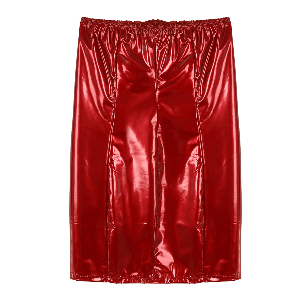 Sexy Women's Mini Dress Strapless / Leather Slim Fit Dress / Fashion Black Dress - HARD'N'HEAVY