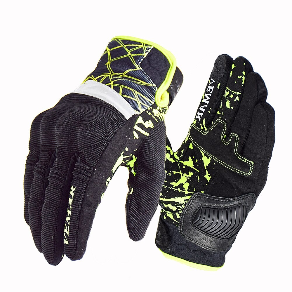 Shockproof unisex motorcycle gloves in rock style with touch screen and anti-slip features for sporty adventures.