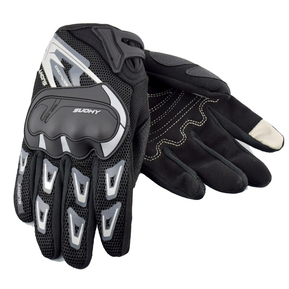 Shockproof motorcycle gloves in rock style, unisex, touch screen compatible, perfect for biking and intense activities.