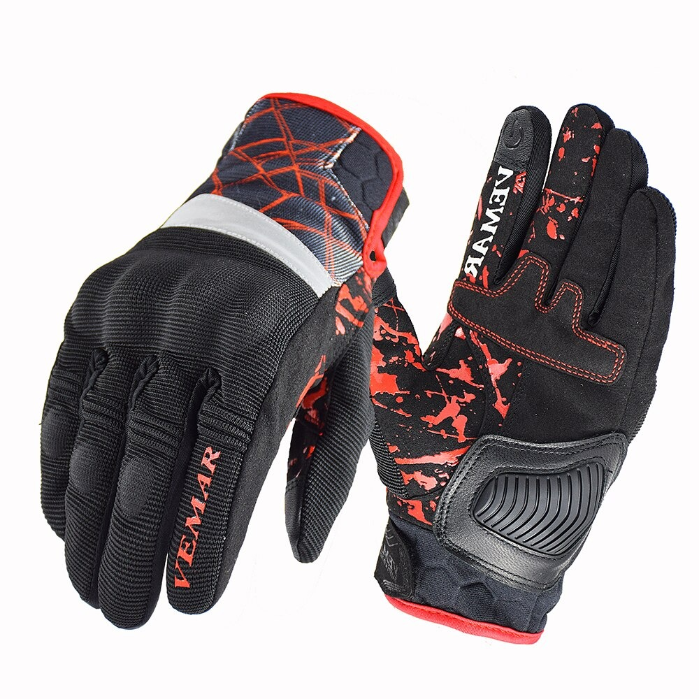 Shockproof motorcycle gloves in rock style, designed for touch screens, offering comfort and safety for bikers and sport enthusiasts.