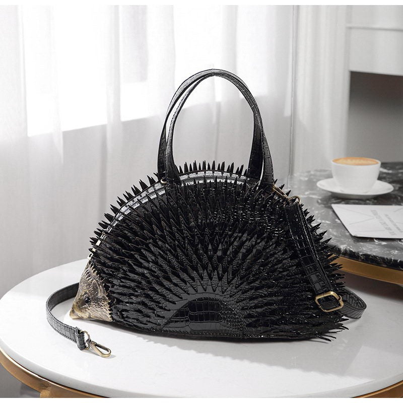 Simulation Hedgehog Styling Women Handbags / PU Leather Crocodile Pattern Bag - HARD'N'HEAVY