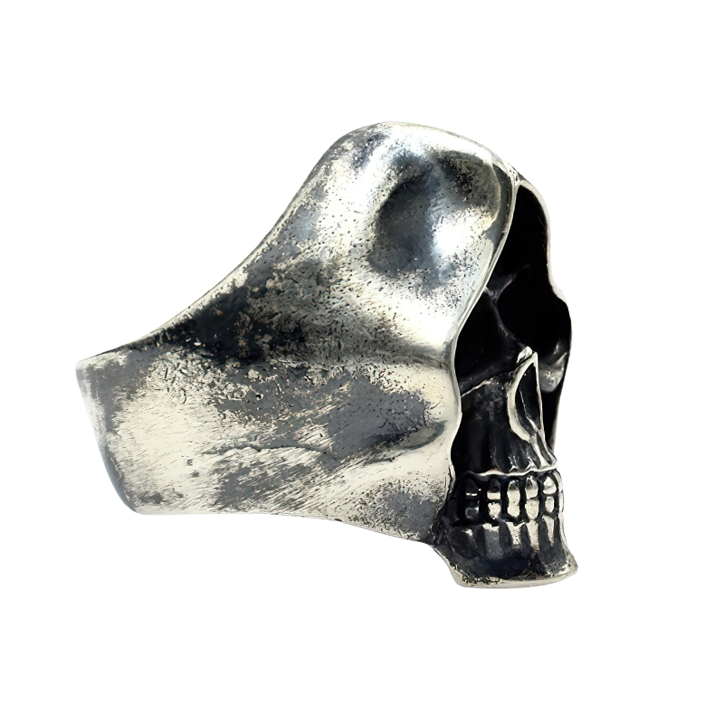Skeleton Sterling Silver Rings / Unisex Skull Jewelry / Vintage Rock Style Ring - HARD'N'HEAVY