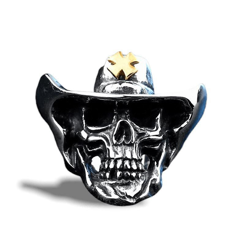 Skull Cowboy Ring / Vintage Stainless steel Jewelry in Rock Style - HARD'N'HEAVY