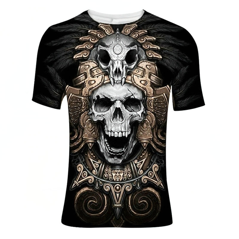 Skull Reaper Printed Tees in Rock Style / 3D Print T-shirt for Men and Women / Short Sleeve Tops #1 - HARD'N'HEAVY