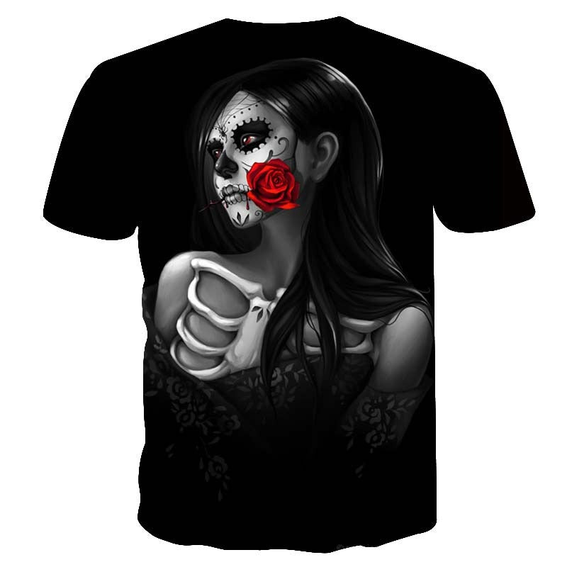 Skull Reaper Printed Tees in Rock Style / 3D Print T-shirt for Men and Women / Short Sleeve Tops #2 - HARD'N'HEAVY