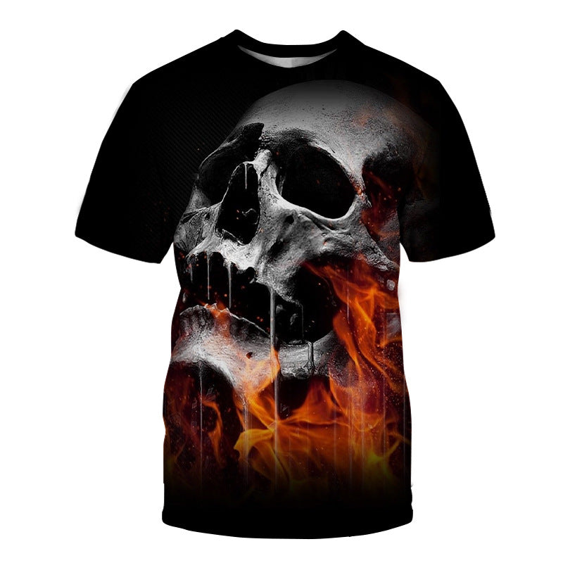 Skull Reaper Printed Tees in Rock Style / 3D Print T-shirt for Men and Women / Short Sleeve Tops #3 - HARD'N'HEAVY