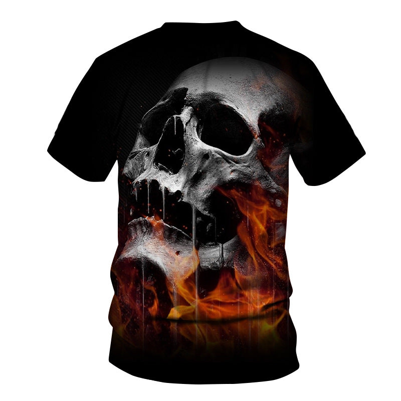 Skull Reaper Printed Tees in Rock Style / 3D Print T-shirt for Men and Women / Short Sleeve Tops #3 - HARD'N'HEAVY