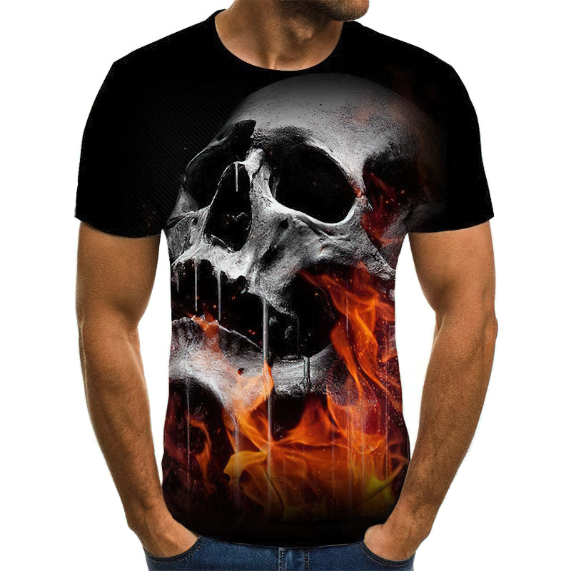 Skull Reaper Printed Tees in Rock Style / 3D Print T-shirt for Men and Women / Short Sleeve Tops #3 - HARD'N'HEAVY