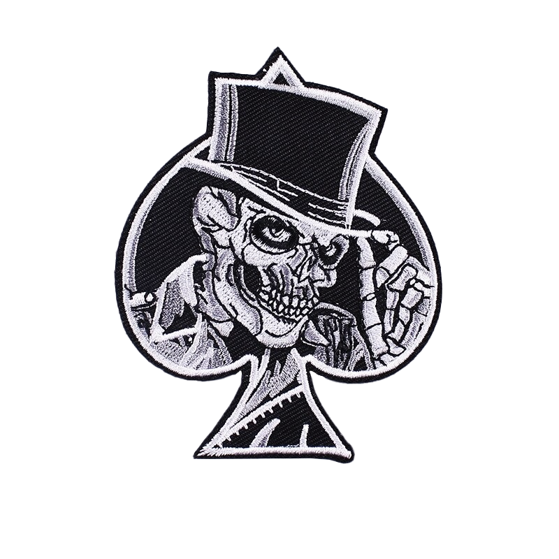 Smiling Skull with Tube on Patch for Clothes / Unisex Rave Outfits Accessory For Jackets and Bags - HARD'N'HEAVY