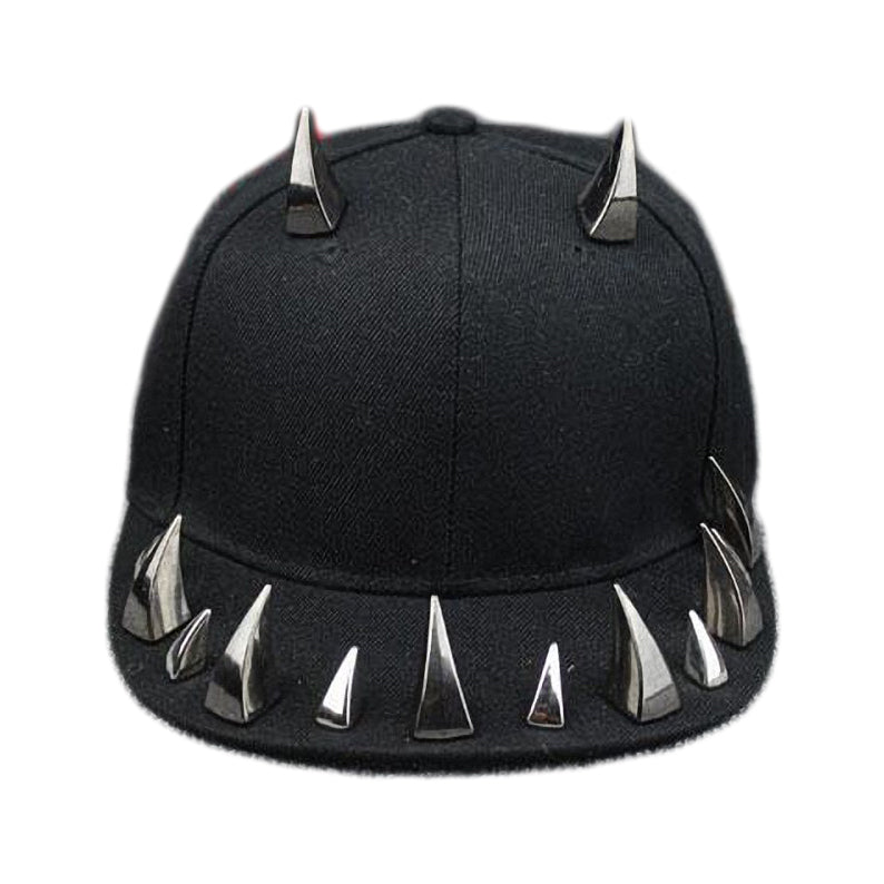 Spiked rivet Cap / Snapback for Women & Men white / Alternative Fashion Baseball Cap - HARD'N'HEAVY