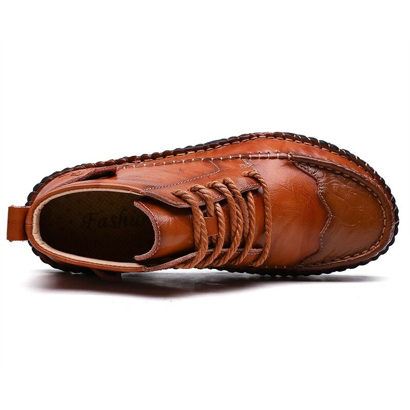 Split Leather Classic Men's  Boots / Comfort Waterproof Shoes For Men - HARD'N'HEAVY