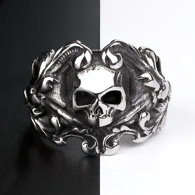 Stainless Steel Biker Jewellery For Men And Women / Unisex Vintage Skull Ring - HARD'N'HEAVY