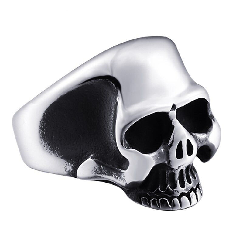 Stainless Steel Cute Skull Ring / Alternative Fashion High Polished Jewelry - HARD'N'HEAVY