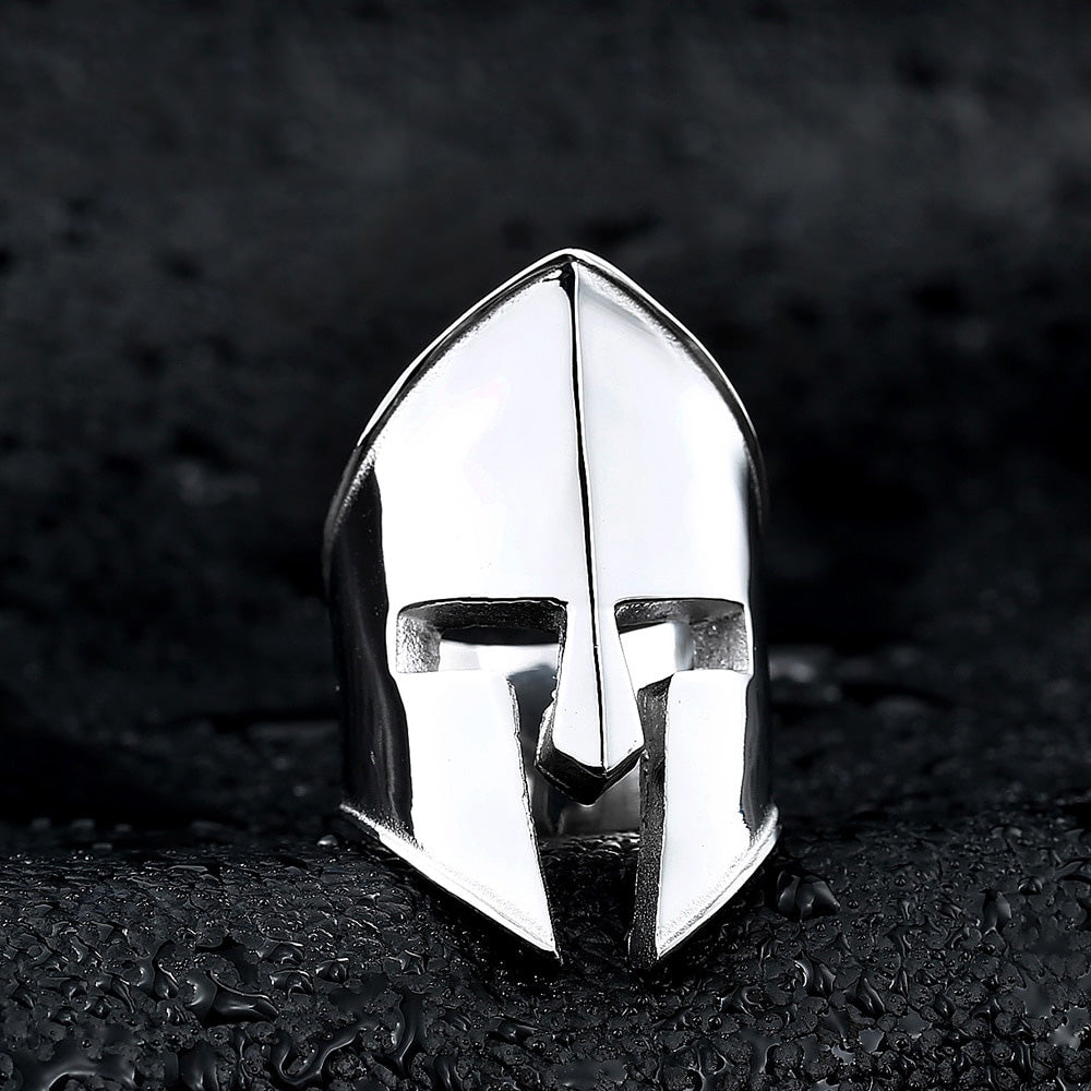 Stainless Steel Knight Helmet Ring / Alternative Fashion Jewelry - HARD'N'HEAVY