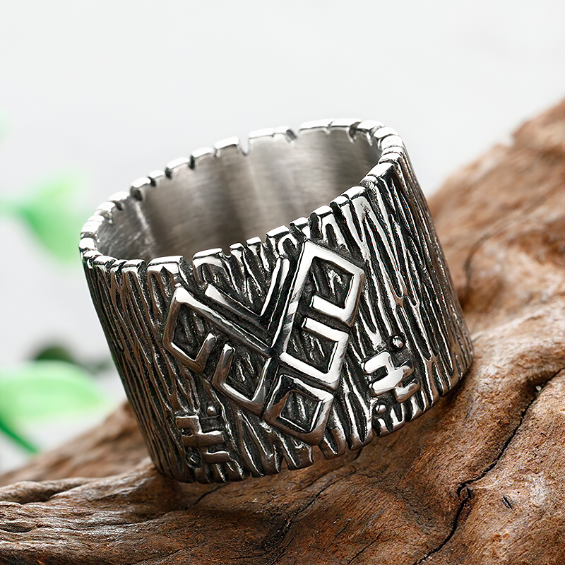 Stainless Steel Talisman Ring / Magic Pagan Rune Jewellery / Unique Jewellery For Men And Women - HARD'N'HEAVY